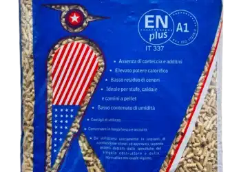 Wood pecker pellet di puro legno vergine en plus a1 pellet sardegna